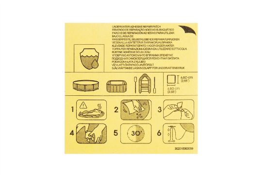 Obraz przedstawia żółtą kartę instruktażową z czarnym tekstem i ilustracjami, prawdopodobnie zawierającą instrukcje dotyczące naprawy lub konserwacji.